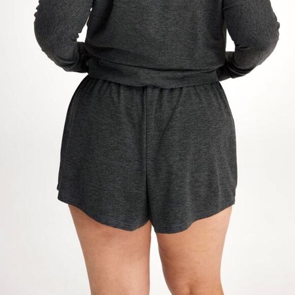 Girlfriend Collective Moon Gray Soft Jersey High Rise ReSet Swing Shorts - Picture 15 of 15